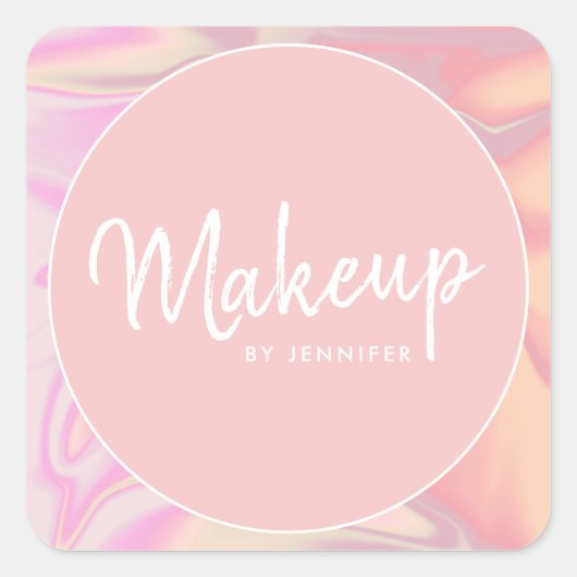 スタイリッシュモダンエレガント型メークアーティスト スクエアシール (正面)