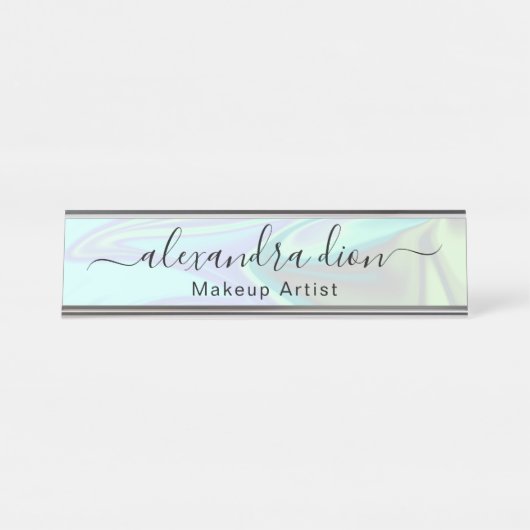 スタイリッシュモダンエレガント型メークアーティスト デスクネームプレート (正面)