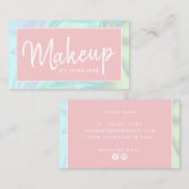 スタイリッシュモダンエレガント型メークアーティスト 名刺 (正面/裏面)