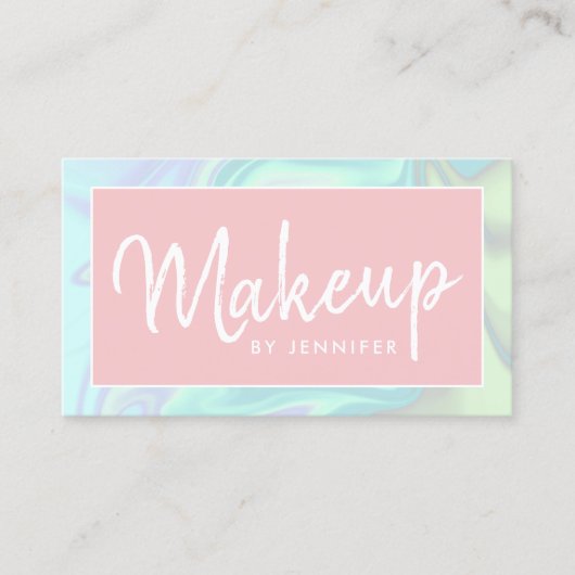 スタイリッシュモダンエレガント型メークアーティスト 名刺 (正面)