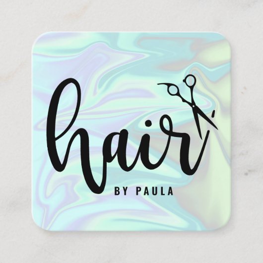 スタイリッシュモダンエレガント型 スクエア名刺 (正面)