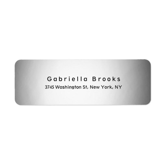 スタイリッシュモダンエレガント平ユニーク灰色 ラベル (正面)