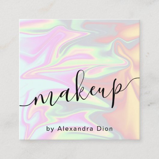 スタイリッシュモダンエレガント時計 スクエア名刺 (正面)