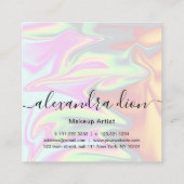 スタイリッシュモダンエレガント時計 スクエア名刺 (裏面)