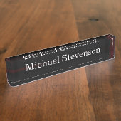 スタイリッシュモダンエレガント机用ネームプレート デスクネームプレート (側面)