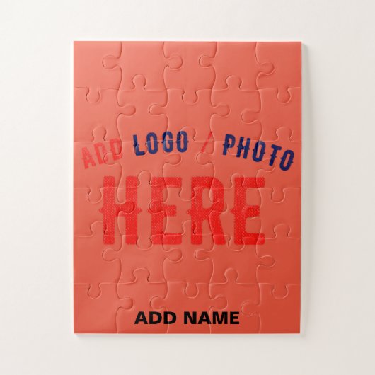 スタイリッシュモダンカスタムトマトレッド検証済みブランド ジグソーパズル (縦)
