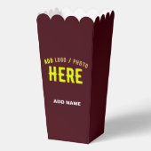 スタイリッシュモダンカスタムブラウンブランドポップコーン フェイバーボックス (正面)