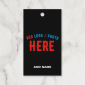 スタイリッシュモダンカスタムブラウン検証済みブランドゴールデン ギフトタグ (裏面)