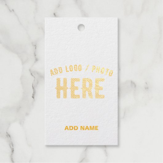 スタイリッシュモダンカスタムブラウン検証済みブランドゴールデン ギフトタグ (正面)