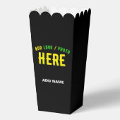 スタイリッシュモダンカスタムブラック検証済みブランドポップコーン フェイバーボックス (裏面)