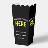 スタイリッシュモダンカスタムブラック検証済みブランドポップコーン フェイバーボックス (裏面)