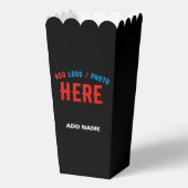 スタイリッシュモダンカスタムブラック検証済みブランドポップコーン フェイバーボックス (裏面)