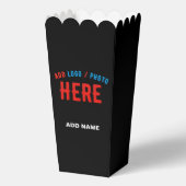 スタイリッシュモダンカスタムブラック検証済みブランドポップコーン フェイバーボックス (正面)