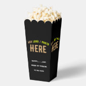 スタイリッシュモダンカスタムブラック検証済みブランドポップコーン フェイバーボックス (はじけた状態)