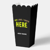 スタイリッシュモダンカスタムブラック検証済みブランドポップコーン フェイバーボックス (裏面)