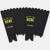 スタイリッシュモダンカスタムブラック検証済みブランドポップコーン フェイバーボックス (見開き)