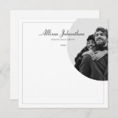 スタイリッシュモダンカスタム写真白黒 ノートカード (正面/裏面)