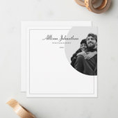 スタイリッシュモダンカスタム写真白黒 ノートカード (正面/裏面インサイチュ)