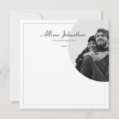 スタイリッシュモダンカスタム写真白黒 ノートカード (正面)