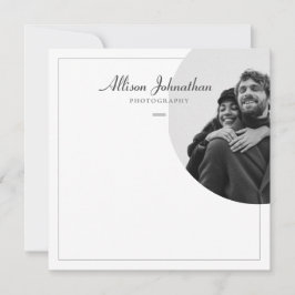 スタイリッシュモダンカスタム写真白黒 ノートカード