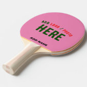 スタイリッシュモダンカスタム可愛いホットピンク検証済みブランド 卓球ラケット (正面アングル)