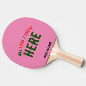 スタイリッシュモダンカスタム可愛いホットピンク検証済みブランド 卓球ラケット (横)