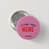 スタイリッシュモダンカスタム可愛いホットピンク検証済みブランド 缶バッジ (正面&裏面)