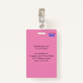 スタイリッシュモダンカスタム熱ピンクブランドメタルクリップ バッジ (裏面クリップ)