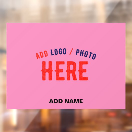 スタイリッシュモダンカスタム熱ピンク検証済ブランド ウィンドウサイン (シート2)