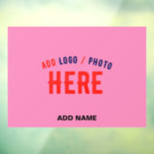 スタイリッシュモダンカスタム熱ピンク検証済ブランド ウィンドウサイン (シート3)