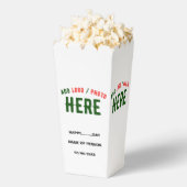 スタイリッシュモダンカスタム白検証済みブランドポップコーン フェイバーボックス (はじけた状態)