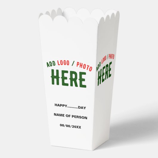 スタイリッシュモダンカスタム白検証済みブランドポップコーン フェイバーボックス (正面)