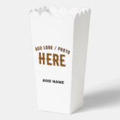 スタイリッシュモダンカスタム白検証済みブランドポップコーン フェイバーボックス (正面)