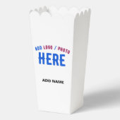 スタイリッシュモダンカスタム白検証済みブランドポップコーン フェイバーボックス (裏面)