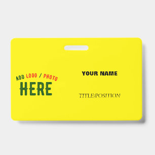 スタイリッシュモダンカスタムBRIGHT YELLOW VERIFIED BRAND バッジ