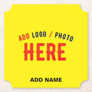 スタイリッシュモダンカスタムBRIGHT YELLOW VERIFIED BRAND ペーパーコースター