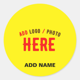 スタイリッシュモダンカスタムBRIGHT YELLOW VERIFIED BRAND ラウンドシール