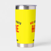 スタイリッシュモダンカスタムBRIGHT YELLOW VERIFIED BRAND 保温保冷タンブラー (左面)