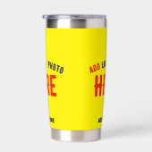 スタイリッシュモダンカスタムBRIGHT YELLOW VERIFIED BRAND 保温保冷タンブラー (右面)