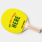 スタイリッシュモダンカスタムBRIGHT YELLOW VERIFIED BRAND 卓球ラケット (横)