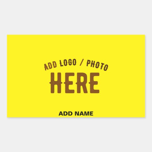 スタイリッシュモダンカスタムBRIGHT YELLOW VERIFIED BRAND 長方形シール (正面)