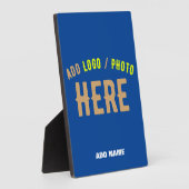 スタイリッシュモダンカスタムCobalt Blue検証済ブランド フォトプラーク (側面)