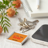 スタイリッシュモダンカスタムDARK ORANGE VERIFIED BRANDED キーホルダー (側面)