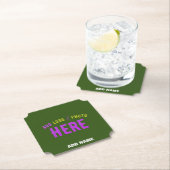 スタイリッシュモダンカスタムFOREST GREEN検証済みブランド ペーパーコースター (インサイチュ)