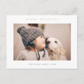 スタイリッシュモダンカスタムHoliday Photoはがき シーズンポストカード (正面)