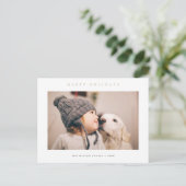 スタイリッシュモダンカスタムHoliday Photoはがき シーズンポストカード (スタンド正面)