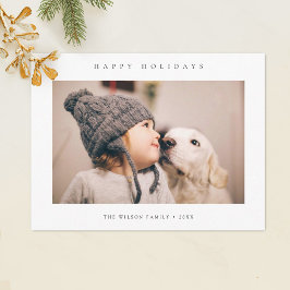 スタイリッシュモダンカスタムHoliday Photoはがき シーズンポストカード