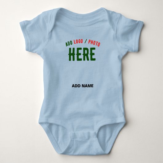 スタイリッシュモダンカスタムLED BLUE VERIFIED BRANDED ベビーボディスーツ (正面)