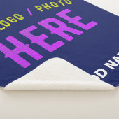 スタイリッシュモダンカスタムNAVY BLUE VERIFIED BRANDED シェルパブランケット (3/4)