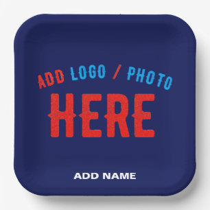 スタイリッシュモダンカスタムNAVY BLUE VERIFIED BRANDED ペーパープレート